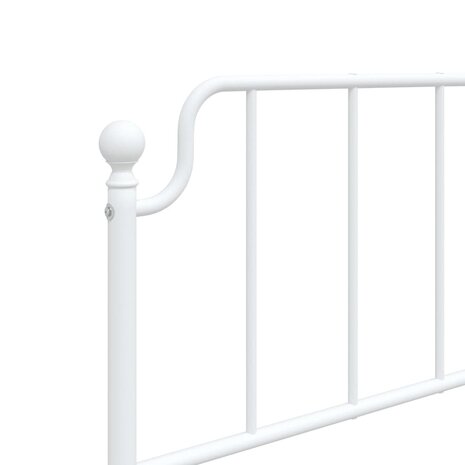 Hoofdbord 90 cm metaal wit 5