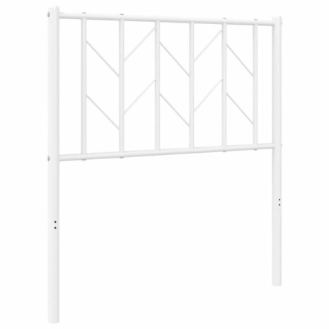 Hoofdbord 75 cm metaal wit 2
