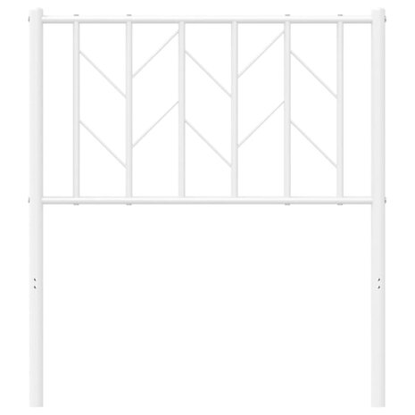 Hoofdbord 75 cm metaal wit 4