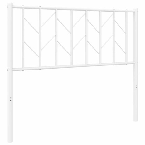 Hoofdbord 100 cm metaal wit 2
