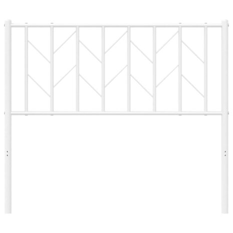 Hoofdbord 100 cm metaal wit 4