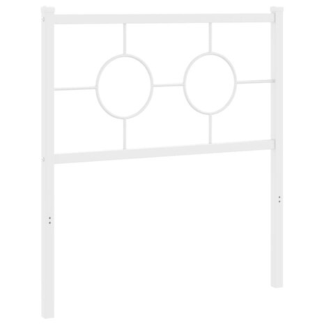 Hoofdbord 75 cm metaal wit 2