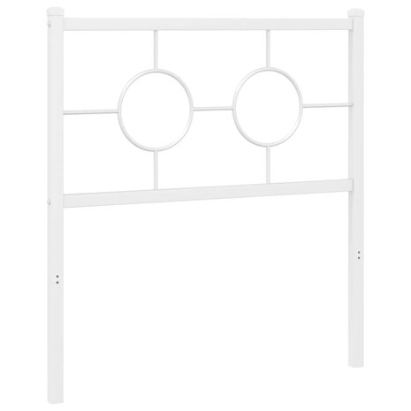 Hoofdbord 75 cm metaal wit 4