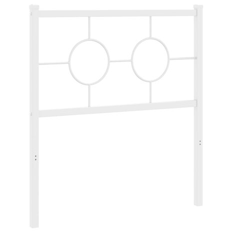 Hoofdbord 80 cm metaal wit 2