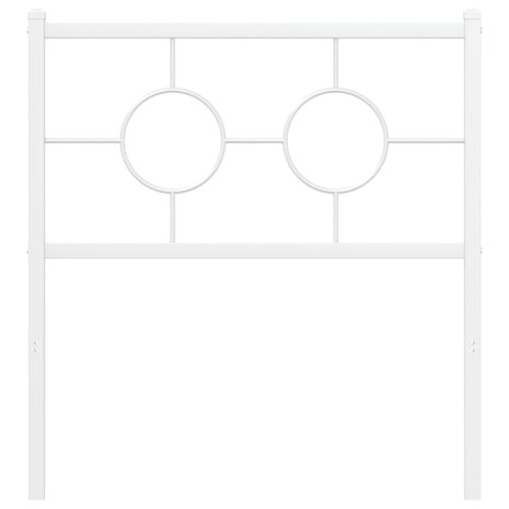 Hoofdbord 80 cm metaal wit 3