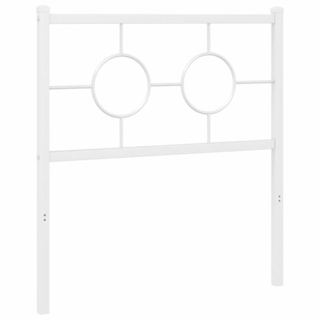 Hoofdbord 80 cm metaal wit 4