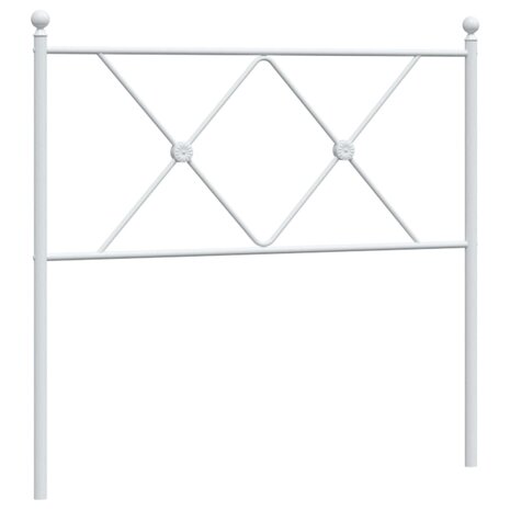 Hoofdbord 90 cm metaal wit 2