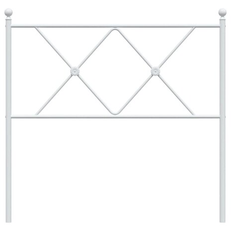 Hoofdbord 90 cm metaal wit 4