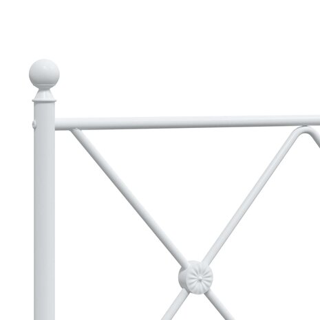 Hoofdbord 90 cm metaal wit 5