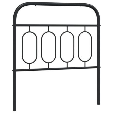 Hoofdbord 90 cm metaal zwart 2