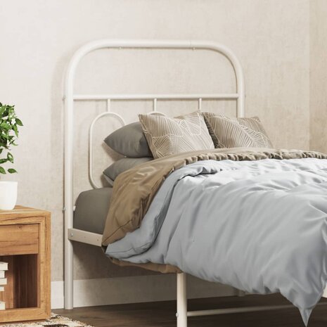 Hoofdbord 75 cm metaal wit 1