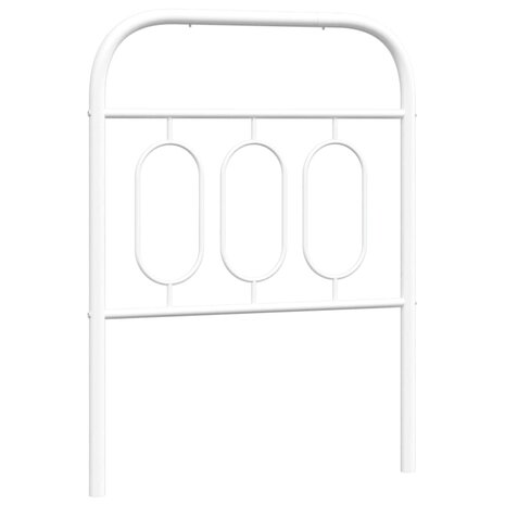 Hoofdbord 75 cm metaal wit 2