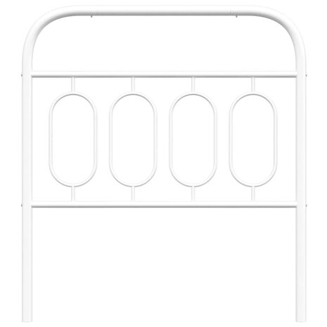 Hoofdbord 90 cm metaal wit 4