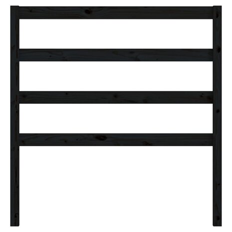 Hoofdbord 81x4x100 cm massief grenenhout zwart 4