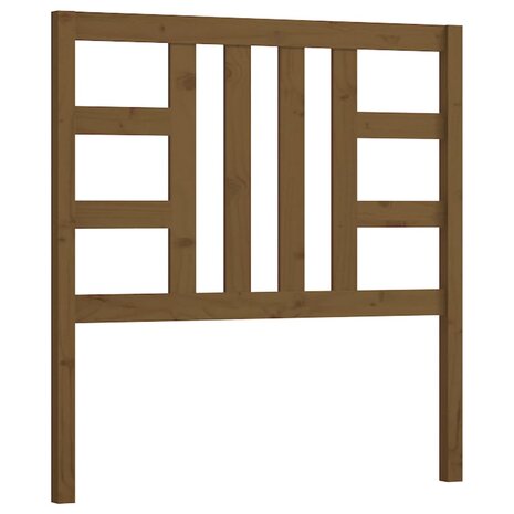 Hoofdbord 81x4x100 cm massief grenenhout honingbruin 2