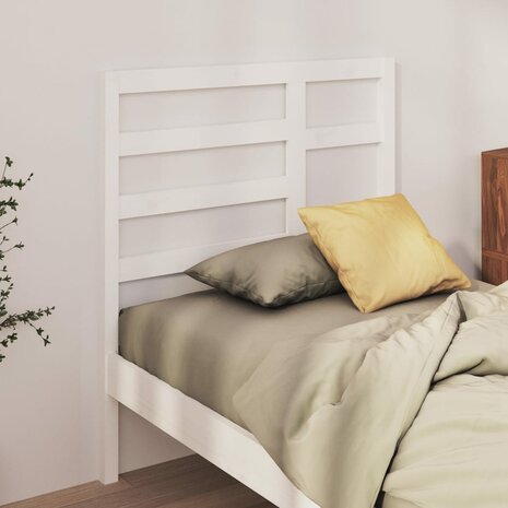 Hoofdbord 96x4x104 cm massief grenenhout wit 1