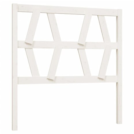 Hoofdbord 96x4x100 cm massief grenenhout wit 2