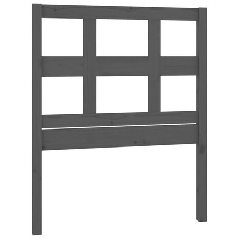 Hoofdbord 95,5x4x100 cm massief grenenhout grijs 2