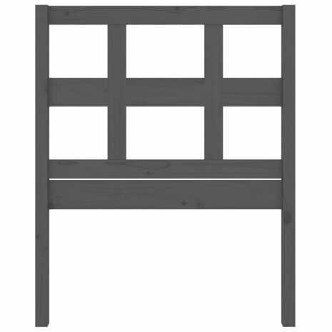 Hoofdbord 95,5x4x100 cm massief grenenhout grijs 4