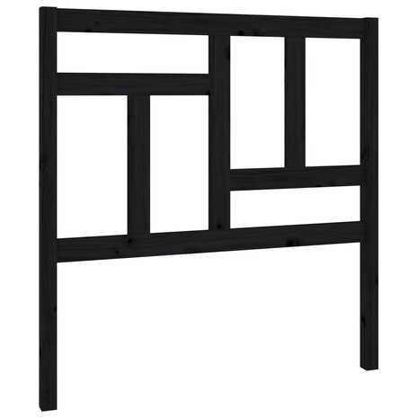 Hoofdbord 80,5x4x100 cm massief grenenhout zwart 2