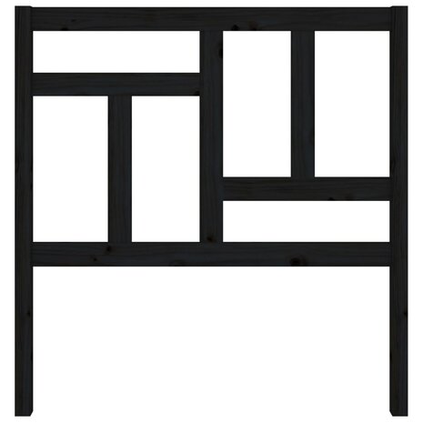 Hoofdbord 80,5x4x100 cm massief grenenhout zwart 4