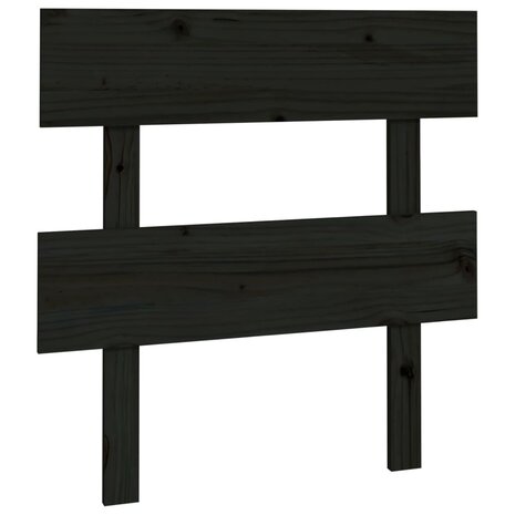 Hoofdbord 78,5x3x81 cm massief grenenhout zwart 2