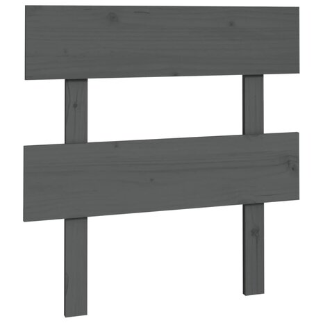 Hoofdbord 93,5x3x81 cm massief grenenhout grijs 2