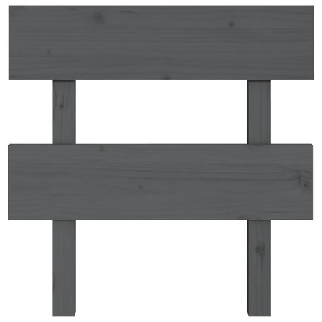 Hoofdbord 93,5x3x81 cm massief grenenhout grijs 3