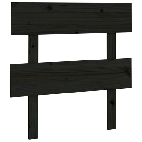 Hoofdbord 103,5x3x81 cm massief grenenhout zwart 2