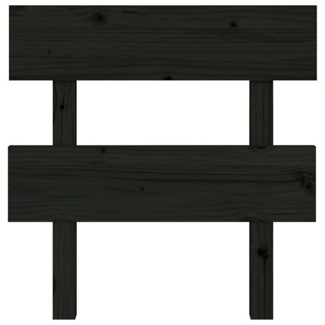 Hoofdbord 103,5x3x81 cm massief grenenhout zwart 3