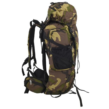 Wandelrugzak 80 L camouflage oxford stof groen 2