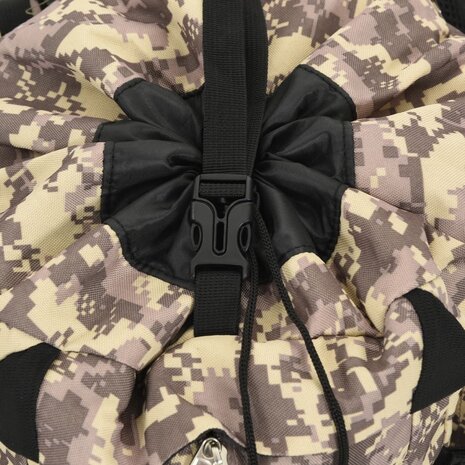 Wandelrugzak 80 L camouflage oxford stof camelbruin 6