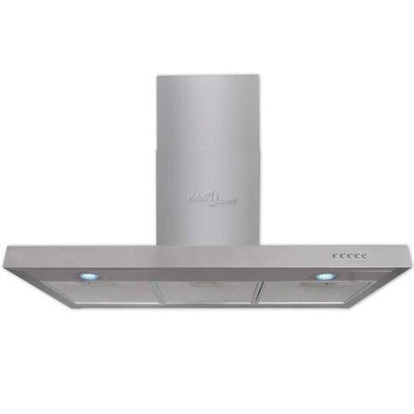 Afzuigkap plat 900 mm roestvrij staal 3