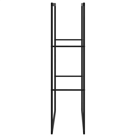 Haardhoutrek 55x30x116 cm staal zwart 6