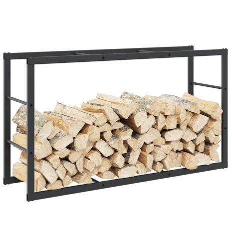 Haardhoutrek 110x30x61 cm staal zwart 1
