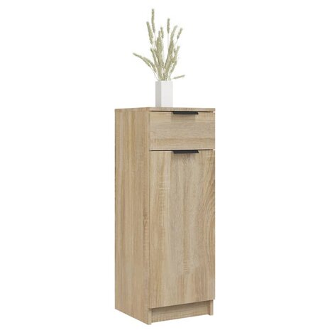 Badkamerkast 32x34x90 cm bewerkt hout sonoma eikenkleurig 4
