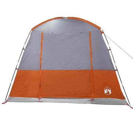 Autotent 4-persoons waterdicht grijs en oranje 8