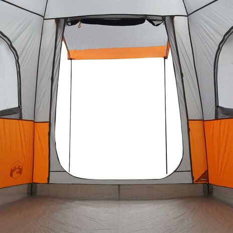 Autotent 4-persoons waterdicht grijs en oranje 9