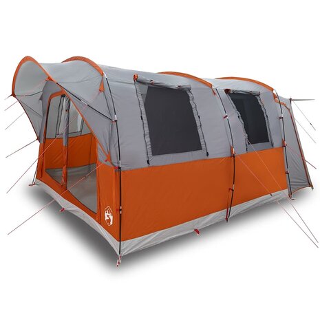 Autotent 4-persoons waterdicht grijs en oranje 2