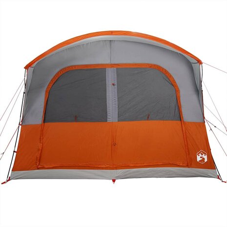 Autotent 4-persoons waterdicht grijs en oranje 7