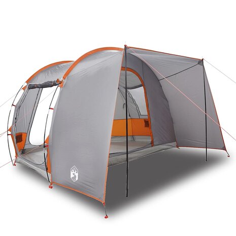 Autotent 2-persoons waterdicht grijs en oranje 2