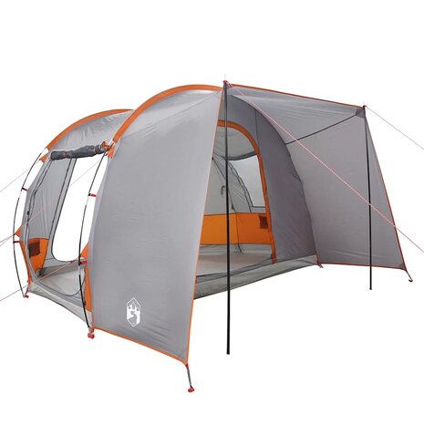 Autotent 2-persoons waterdicht grijs en oranje 3