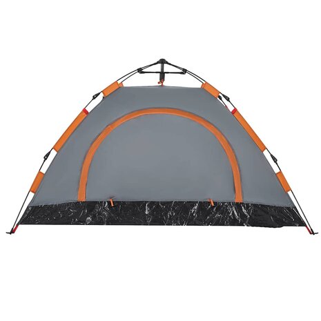Tent 2-persoons snelontgrendeling grijs en oranje 9