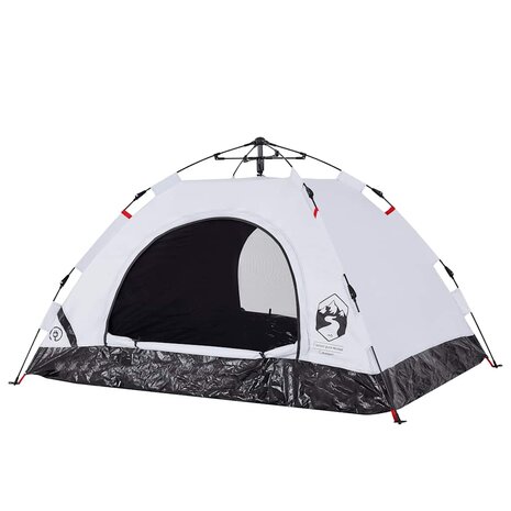 Tent 2-persoons snelontgrendeling verduisterende stof wit 5