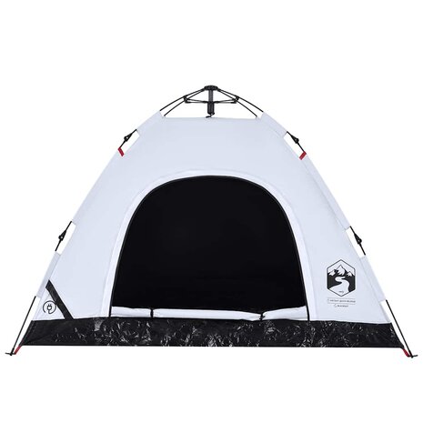 Tent 3-persoons snelontgrendeling verduisterende stof wit 6