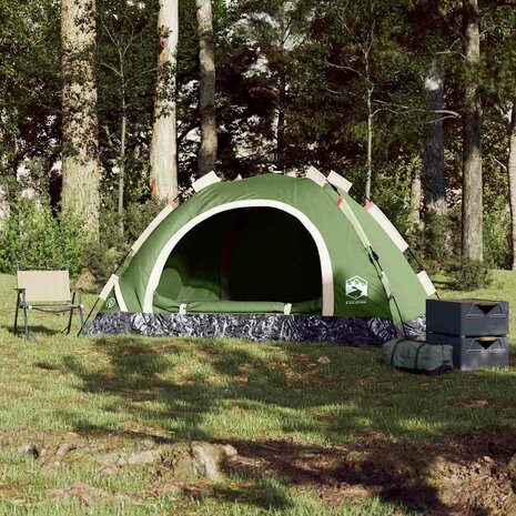 Tent 4-persoons snelontgrendeling groen 3