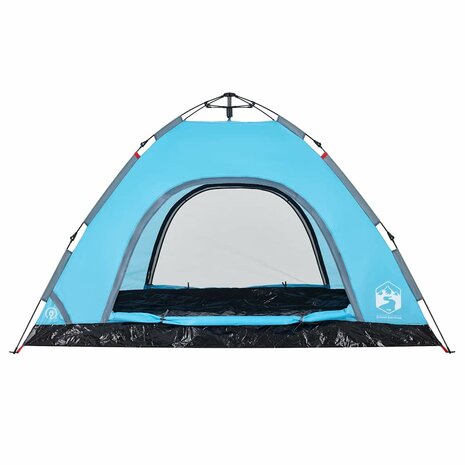 Tent 4-persoons snelontgrendeling blauw 8