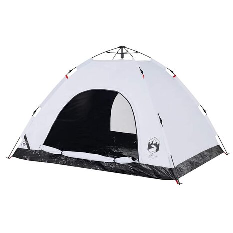 Tent 4-persoons snelontgrendeling verduisterende stof wit 5