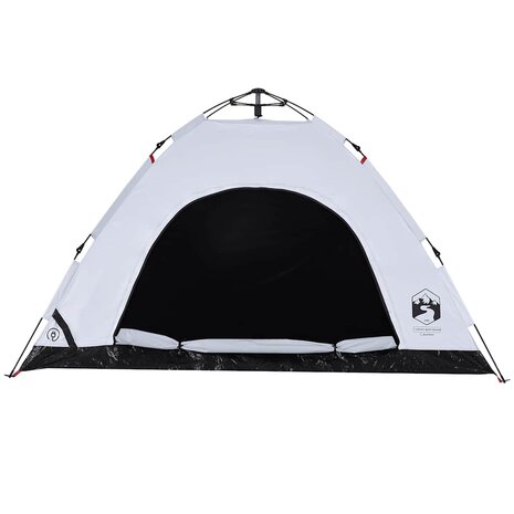 Tent 4-persoons snelontgrendeling verduisterende stof wit 6