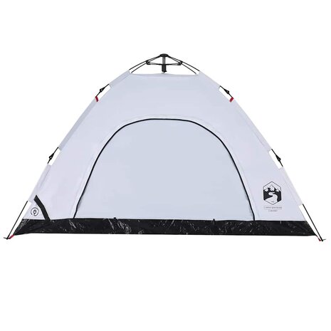 Tent 4-persoons snelontgrendeling verduisterende stof wit 7